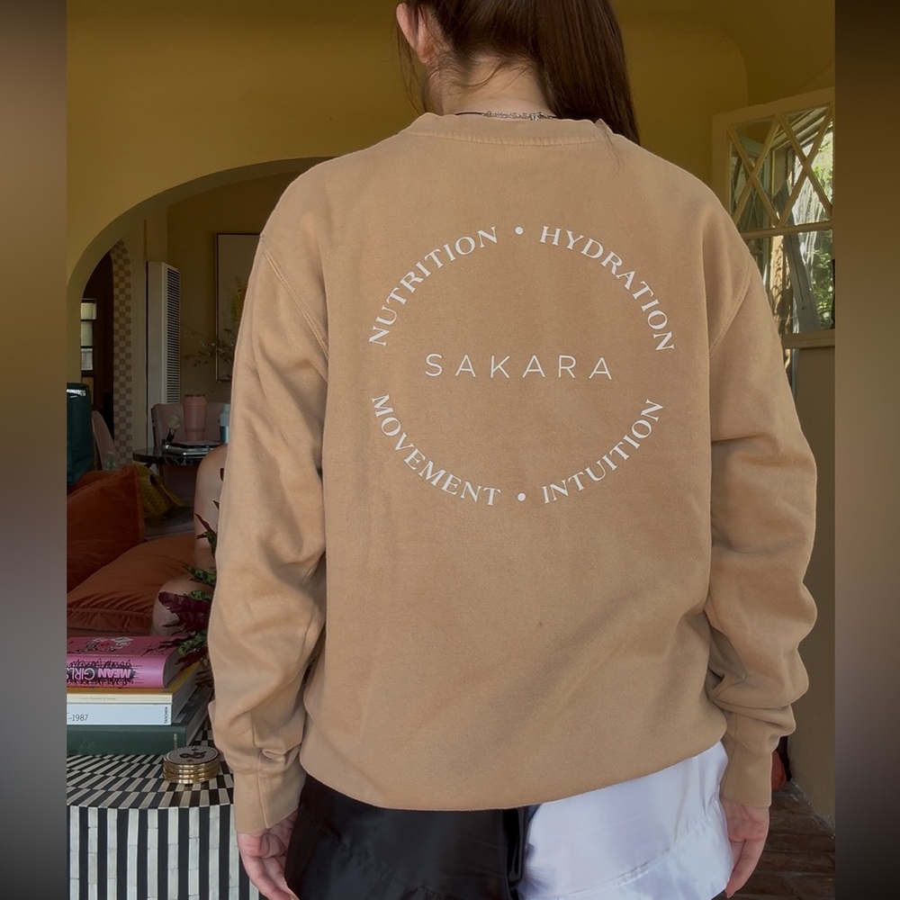 Cream Oversized Long Sleeve Hoodie